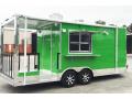 Green BBQ Concession Trailer 20FT