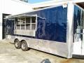 Blue Flat Front 20ft Concession Trailer w/Sink Package