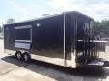 Charcoal Flat Front Concession Trailer 22ft w/Sink Package
