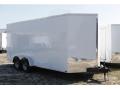 14ft T/A Cargo Trailer-White with Ramp door