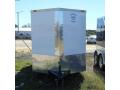 12ft V-nose Cargo Trailer White with Tandem Axles