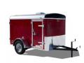 Red 8ft Enclosed Cargo with Double Doors s/a 