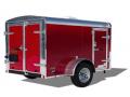 10FT ENCLOSED RED CARGO TRAILER WITH V-NOSE