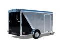 12ft S/A Silver/Black with Double Doors Enclosed - Ramp