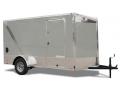 12ft S/A Enclosed Trailer - GREY V-NOSE WRAP AROUND DIAMOND PLATING