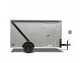 10ft S/A Enclosed Cargo Trailer Grey with Black Slant Trim