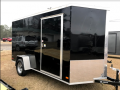 12FT S/A Enclosed - Black, V-Nose, Side Door