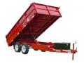 12ft Low Profile Red Dump Trailer