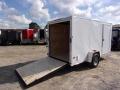  Covered Wagon Trailers 6x12 Ramp door silv Series White Enclosed Cargo Trailer
