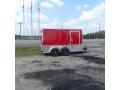  Covered Wagon Trailers 7x12 MCP Red & ATP ramp door Enclosed Cargo Trailer 