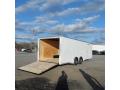 Covered Wagon Trailers 8.5x24  White Spread axles ramp door Enclosed Cargo
