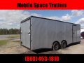 Covered Wagon Trailers 8.5x24  Silver Spread axles ramp door Enclosed Cargo 