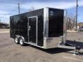 16ft Contractors Grade Black V-Nose with Ramp and Windows on Side