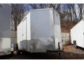 White V-nose Enclosed Cargo Trailer 12ft SA