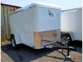 8ft Enclosed Cargo Trailer-White Flat Front