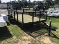 12ft Utility Trailer-Black with Wood Deck