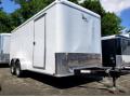 16ft Enclosed Cargo Trailer White w/Flat Front