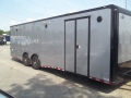 8.5 x 28 race ready silver blackout carhauler trailer
