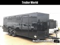  CW  20' 10k GVWR Enclosed Vnose Car Trailer Black-