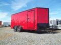 7x16 red blackout enclosed trailer