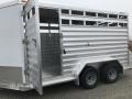 14ft BP Livestock Trailer-White/Aluminum