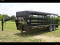 Black Bar Top 20ft GN Cattle Trailer w/Tarp