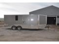 18ft GRAY SNOWMOBILE TRAILER W/PLYWOOD INTERIOR