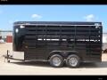 16ft Black Bumper Pull Livestock Trailer