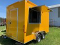 Yellow 16ft TA Flat Front Concession Trailer
