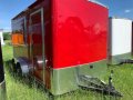 Red 14ft TA Concession Trailer One Window