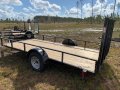 14FT SA Utility Trailer With Wood Decking