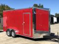 2023 Spartan 7x16x7 TA Red Enclosed Cargo Trailer with Aluminum Wheels 