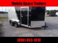 Covered Wagon Trailers 7x12 MCP Bk and Sliver Anodized ramp door Enclosed Cargo Trailer Stock# 