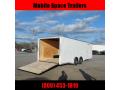  Covered Wagon Trailers 8.5x24  White Spread axles ramp door Enclosed Cargo Trailer 