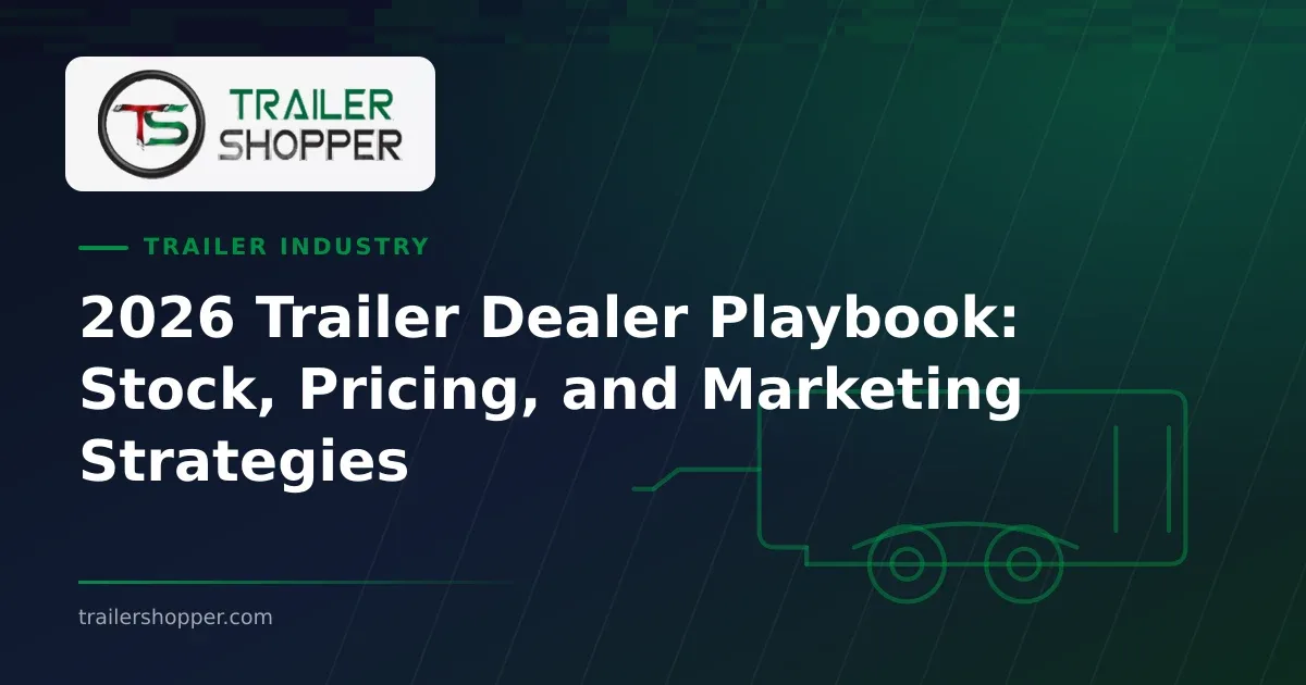 2026 Trailer Dealer Playbook: Stock, Pricing, and Marketing Strategies