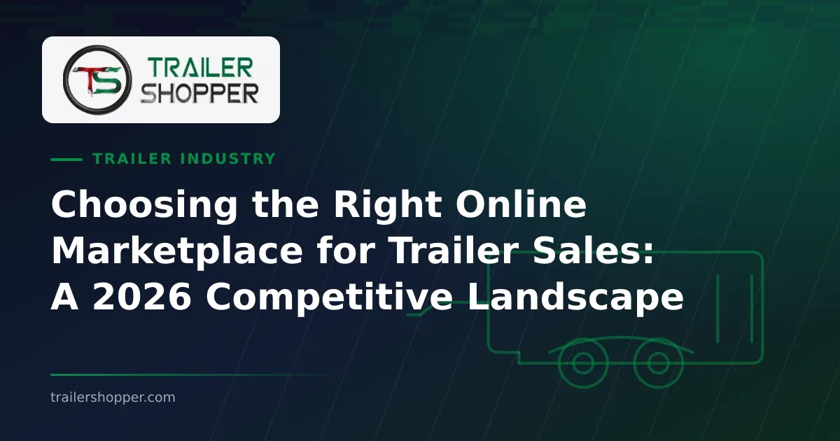 Choosing the Right Online Marketplace for Trailer Sales: A 2026 Competitive Landscape Guide