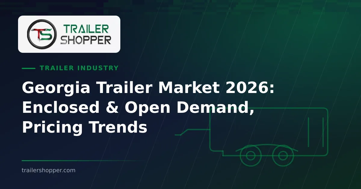 Georgia Trailer Market 2026: Enclosed & Open Demand, Pricing Trends