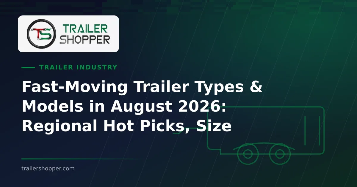 Fast‑Moving Trailer Types & Models in August 2026: Regional Hot Picks, Size Demand, and Emerging Trends