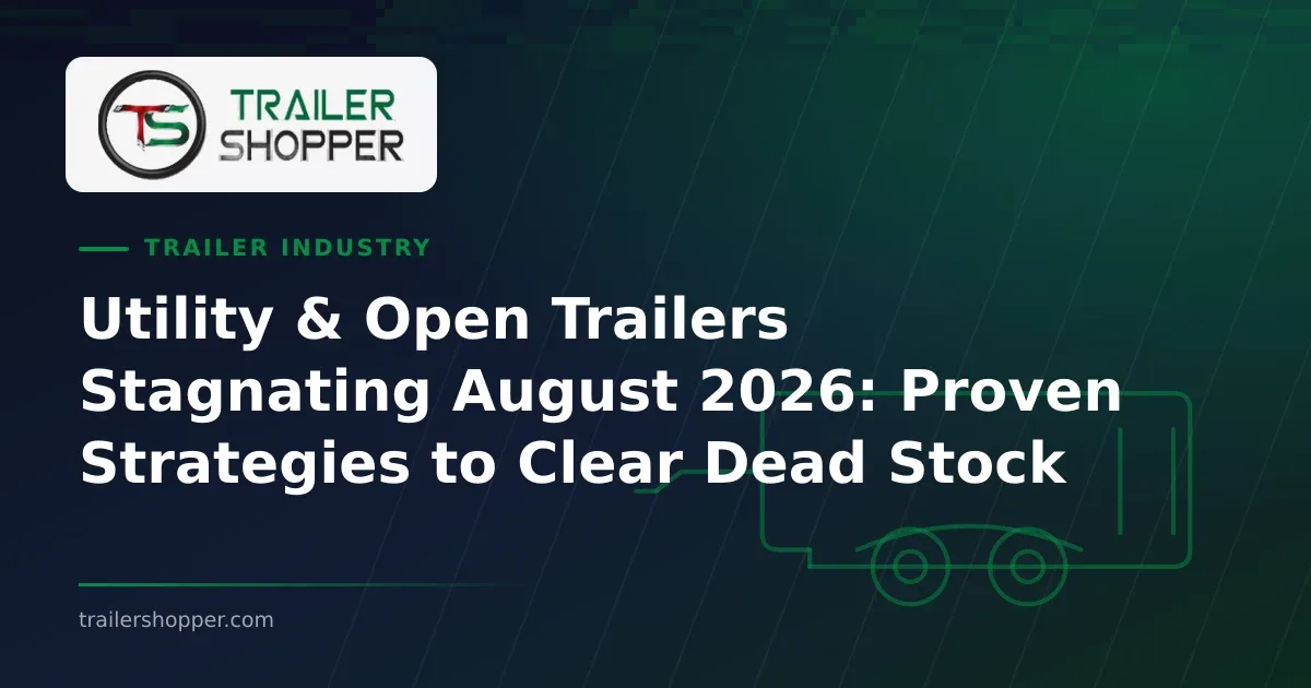Utility & Open Trailers Stagnating August 2026: Proven Strategies to Clear Dead Stock