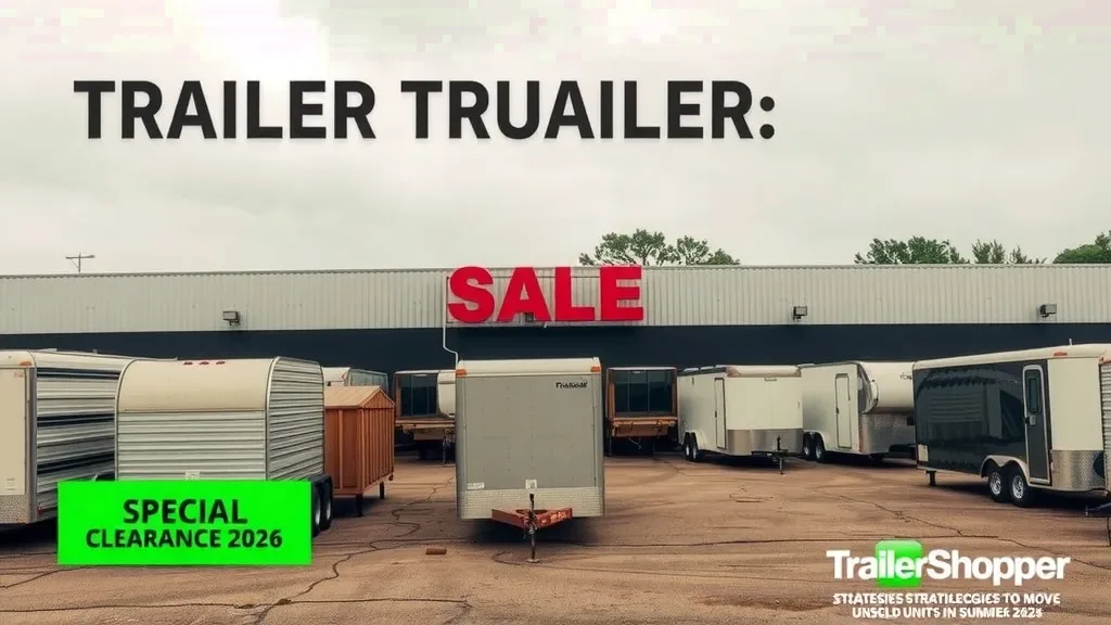 Trailer Inventory Stalemate: Strategies to Move Unsold Units in Summer 2026