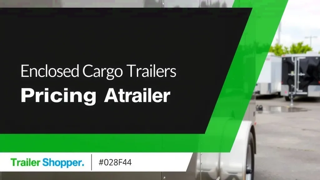 Enclosed Cargo Trailers Pricing Analysis for the US Market