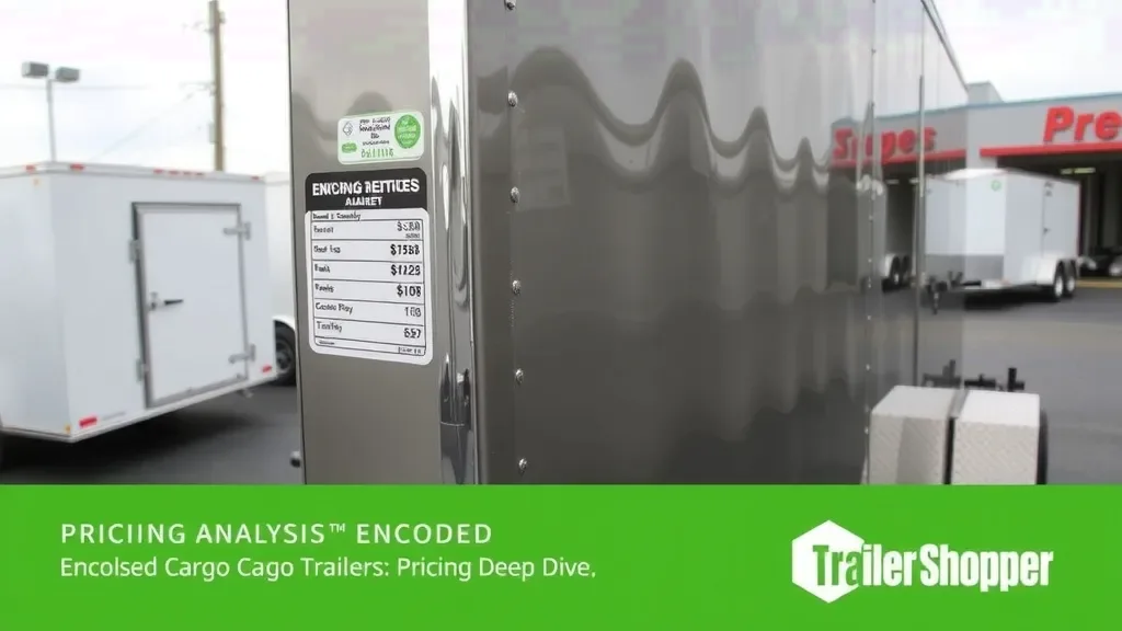 Pricing Analysis of Enclosed Cargo Trailers in the US Market: Pricing Deep Dive