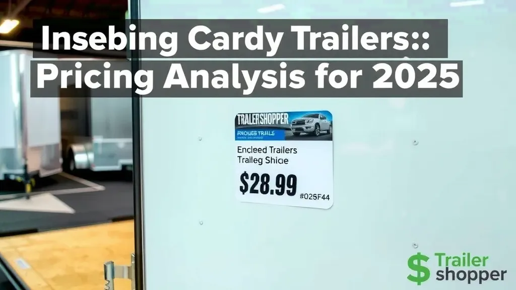Enclosed Cargo Trailers Pricing Analysis for 2026: Pricing Deep Dive