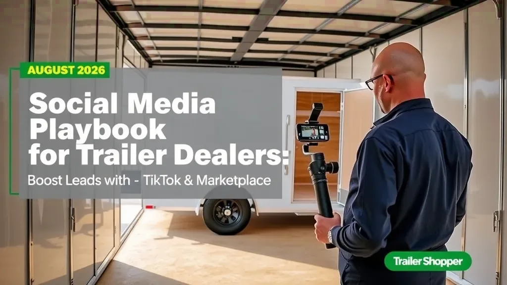 August 2026 Social Media Playbook for Trailer Dealers: Boost Leads with Reels, TikTok & Marketplace