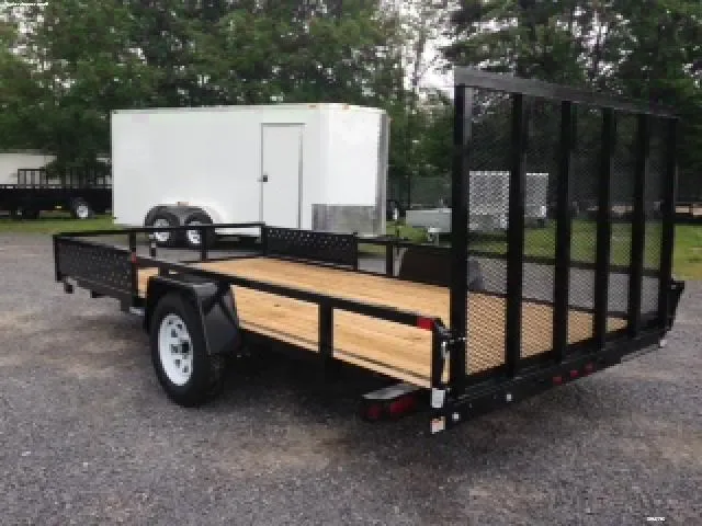12ft Wood Decking ATV Trailer Side Ramps