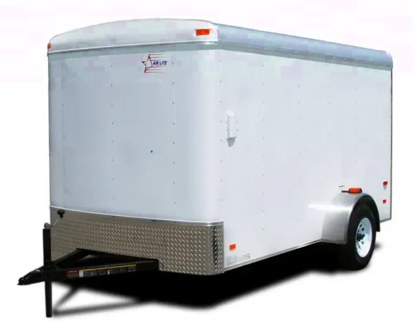 White 12ft Enclosed ATV Cargo Trailer