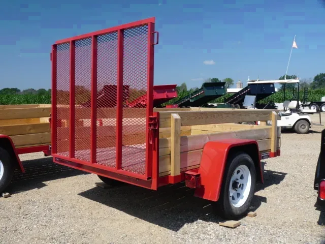 Red 10ft Utility Trailer w/Ramp Gate