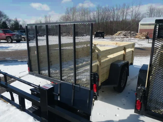 Black 10ft Steel Frame ATV Trailer