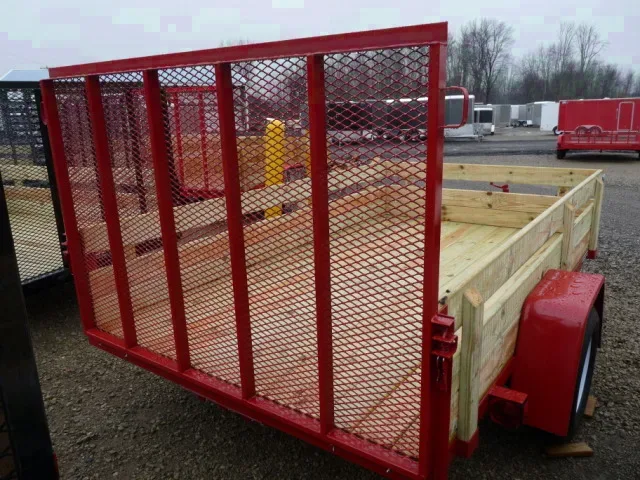 Red 10ft Motorcycle ATV Landscape Trailer