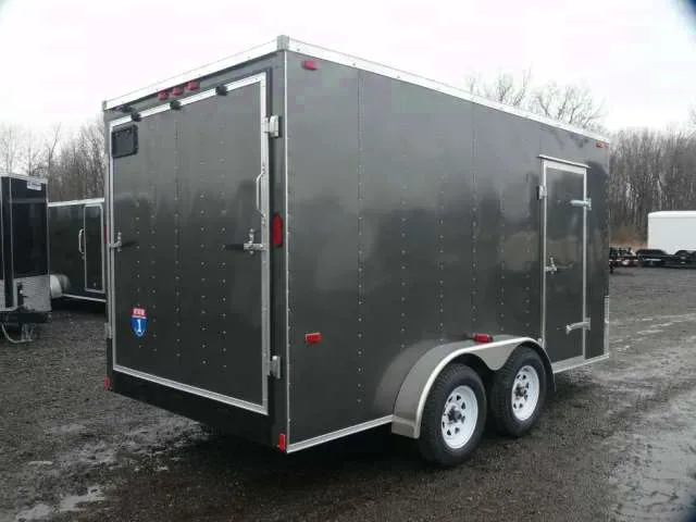 Charcoal 14ft Enclosed Motorcycle/ATV Trailer